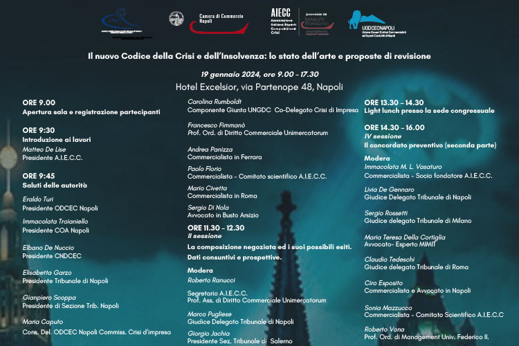 convegno napoli codice crisi insolvenza